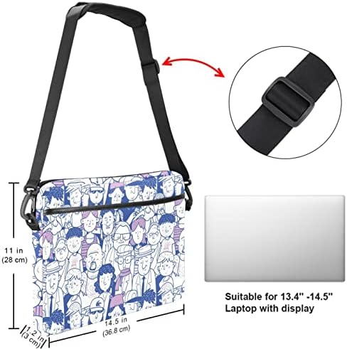Insanlar Set laptop çantası Kadınlar için Messenger omuzdan askili çanta 14.5 İn Laptop taşıma çantası İş Evrak Çantası Erkekler