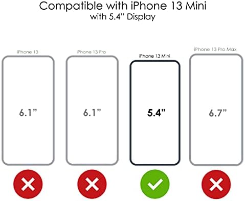 Distinctİnk Clear Shockproof Hybrid Case for iPhone 13 Mini (5.4 Ekran) - TPU Tampon, Akrilik Sırt, Temperli Cam Ekran Koruyucu-Aktör