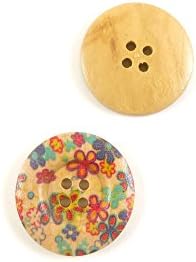 270 ADET Dikiş Kavramlar Malzemeleri Bağlantı Elemanları Düğmeler Dikmek 09196 Çiçek Depresyon Ahşap Giyim Dekorasyon El Yapımı