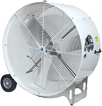 Schaefer VKM36 36 Versa-Kool Mobil Spot Soğutucu Taşınabilir Tamburlu Fan, ABD'de üretilmiştir, Yüksek Hava Akımı, 1/2 HP, 11700CFM,