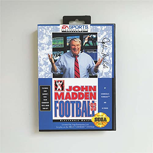Kraliyet Klasik John Madden Futbol '93 ABD Kapak Perakende Kutusu İle 16 Bitlik MD Oyunu Kart Genesis Sega Megadrive Video Oyun