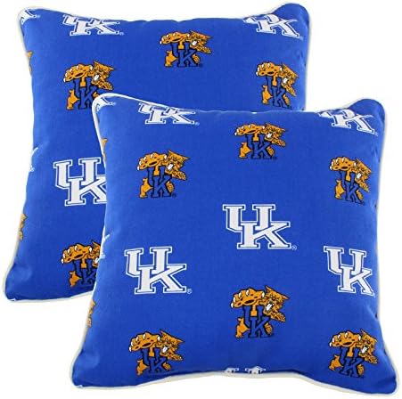 Kolej Kapakları Kentucky Wildcats Dış Mekan Dekoratif Yastık Çifti - (2) 16 x 16 Yastıklar, Mavi, 2 Sayım