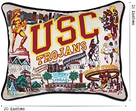 Güney Kaliforniya Catstudio Üniversitesi (USC) Collegiate İşlemeli Dekoratif Atmak Yastık