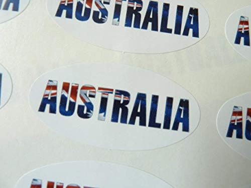 Paketi 30 Avustralya Bayrağı Mühürler, 51x25mm Oval Mühür Etiketleri, Çıkartmalar için Zanaat, Dekorasyon, Hediye Sarma, Presents,