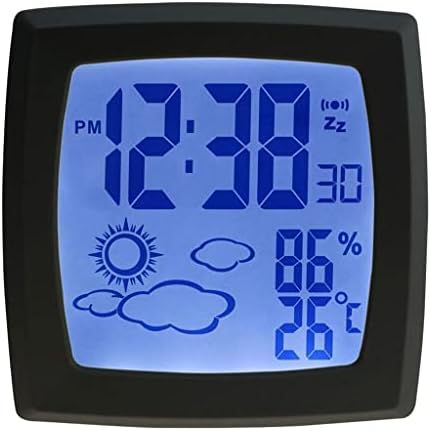 Gazechımp Dijital Higrometre Kapalı Termometre, Masa Saatleri ile Sıcaklık Nem Ölçer, Arkadan Aydınlatmalı Doğru Monitör, Ev