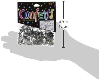 Beistle Yıldız Konfeti Sofra Süslemeleri, Doğum Günü Parti Malzemeleri, 0.5 Ons, Gümüş