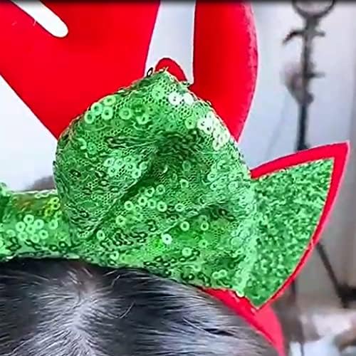 QSND Noel Kafa Bandı Yay Elk Boynuzları Saç Çember Noel Partisi Çocuklar Favor Şapkalar Noel Partisi Cosplay Aksesuarları