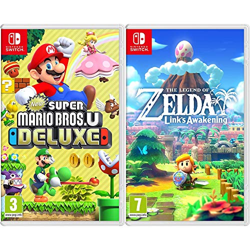 Zelda Efsanesi: Bağlantılar Uyanış + Yeni Süper Mario Bros U Deluxe - 2 Oyun Paketi-Nintendo Switch