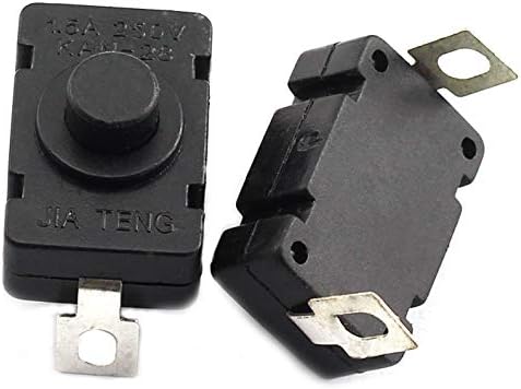 RuiLing 10 pcs Öz-Kilit basmalı düğme anahtarı KAN-28 için El Feneri SMD Tipi ON-Off Mini Anahtarı (Bent Pin ile Delik)