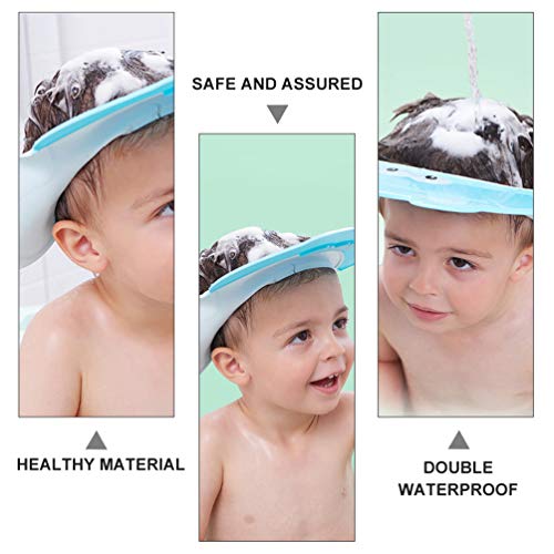 Kısangel bebek duş bonesi banyo şapkası Ayarlanabilir Bebekler Şampuan Kapaklar Güvenlik Banyo vizör kapağı Banyo Koruma Şapka