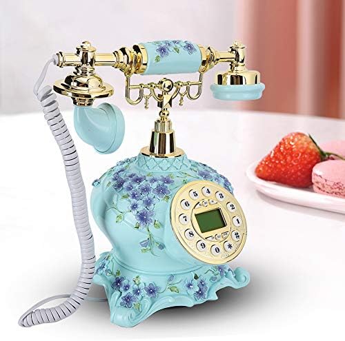 Retro Telefon Sabit Hattı,FSK/DTMF Arayan Kimliği ile Vintage Antik Masaüstü Telefon Sabit Hattı, Geri Arama/Takvim/Tarih / Saat