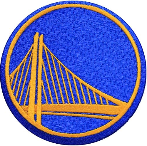 Resmi Golden State Warriors Logo Yama Büyük İşlemeli Demir On NBA Basketbol (ALT)