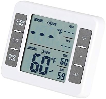 XJJZS Kablosuz Dijital Dondurucu Termometre Ev Kapalı/Açık Sıcaklık Sensörü ıle sesli Alarm Buzdolabı Termo Metre