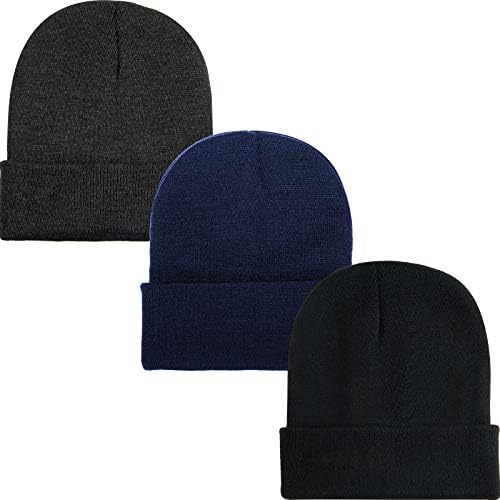 Geyoga Unisex Kış Kasketleri Şapka Örme Kaflı Beanie Cap Soğuk Hava Sıcak Örme Şapkalar Kafatası Caps