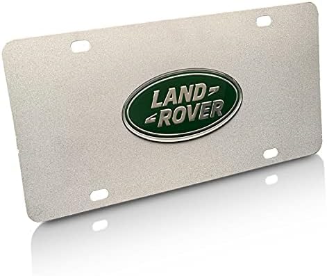 3D Gümüş fit Land Rover Metal Sağlam Plaka Kapak Fream, Land Rover Etiketi Plaka (fit Gümüş 3D La nd Rover Kapak)