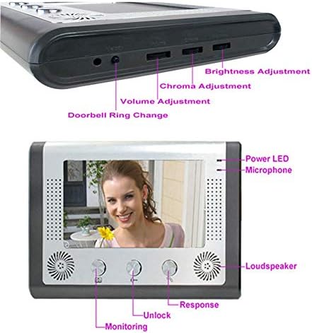 QXue 7 inç Kablolu WiFi Video Kapı Zili İnterkom Sistemi RFID IR-Cut HD 1000 P Kamera ile 6 Daire + HİÇBİR Elektrikli Strike