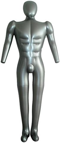 Şişme Erkek Tam Vücut Manken Elbise Formu Kukla ile Kollar ve Bacaklar Modeli Ekran