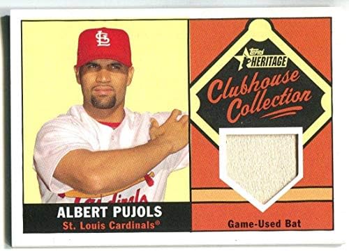Albert Pujols 2010 Topps Heritage Clubhouse Collection Oyunu-İkinci El Yarasa-Major league Baseball Oyunu İkinci El Yarasalar