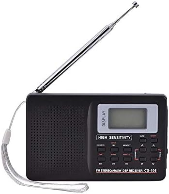 Çalar Saatli Tam Frekans Alıcı Radyo, LCD Ekranlı Taşınabilir AM FM Cep Radyosu, Ebeveynler için FM/AM/SW/LW/TV Kısa Dalga Radyo
