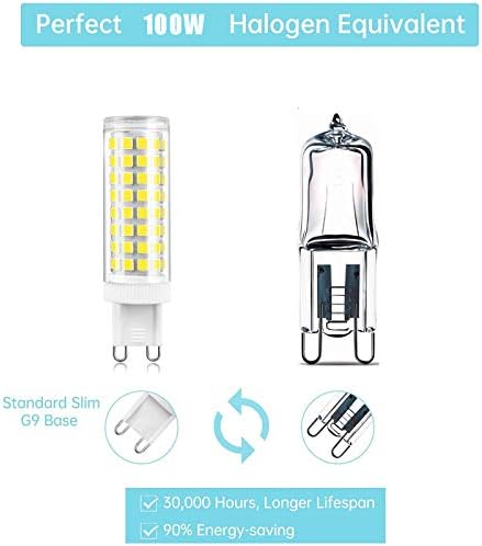 LGZY G9 LED lamba 10W, G9 80W 100W Halojen Lambalar için Yedek, 6000K Soğuk Beyaz, G9 LED Lambalar kısılabilir değil, 1000 lümen,