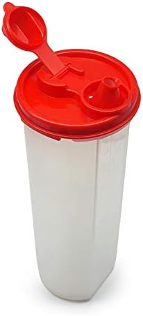 Mahaware Modüler Sihirli Kolay Akış Mutfak Plastik Yağ Dağıtıcı Can, 1100 ml, 3 Set, Kırmızı
