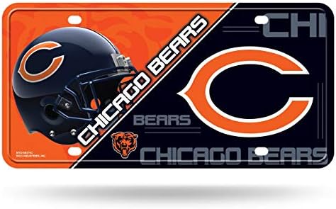 Rico Industries NFL Chicago Bears Unisex Chicago Bears Plaka Metalchicago Bears Plaka Metal, Takım Rengi, Bir Boyut