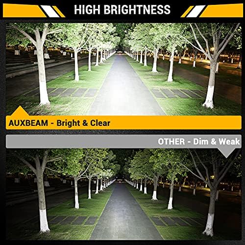 Auxbeam 20 led ışık çubuğu 420 W Amber Beyaz Strobe LED Off-Road Sürüş ışık çubuğu 2 ADET 4 Altı Aydınlatma Modları 60 W Spot