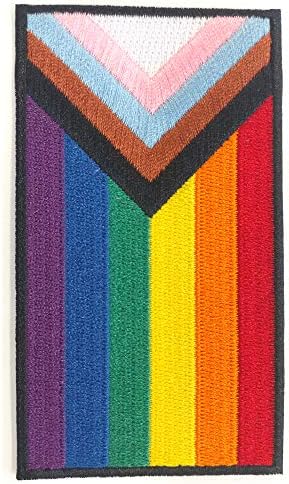 İlerleme Gurur Bayrağı LGBTQ POC Transseksüel Bayrak - 4 inç Demir-on Patch