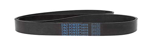 D & D PowerDrive 130J2 Poli V Kayışı, 2 Bant, Kauçuk