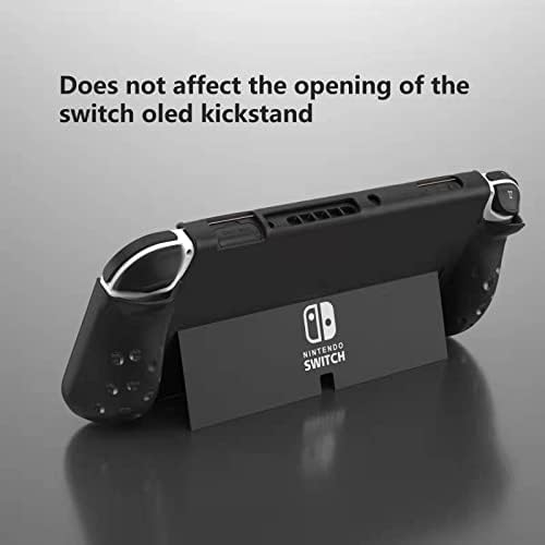 Switch OLED Koruyucu Kılıf, Switch OLED Modeli için TPU Kılıf Kapağı-Siyah