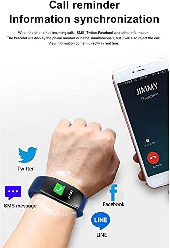 Akıllı Saatler, Spor Izci ile Kalp Hızı Monitörü, Etkinlik Tracker ile 0.98 Dokunmatik Ekran, IP68 Su Geçirmez Pedometre Akıllı