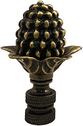 Kraliyet Tasarımları Dekoratif Ananas 3 Lamba Abajur için Lamba Finial, Antik Pirinç