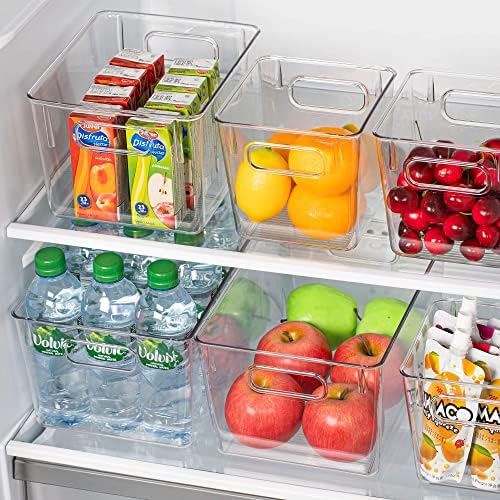 Vtopmart Şeffaf Plastik Kiler Organizatör Kutuları, Buzdolabı, Buzdolabı, Dolap, Mutfak, Tezgah, Dolap, Dondurucu Organizasyonu