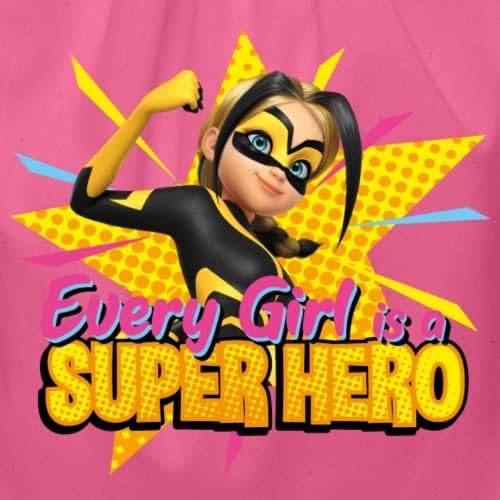 Spreadshirt Mucizevi Her Kız Bir Süper Kahraman Vesperia Pamuk İpli Çanta, doğal