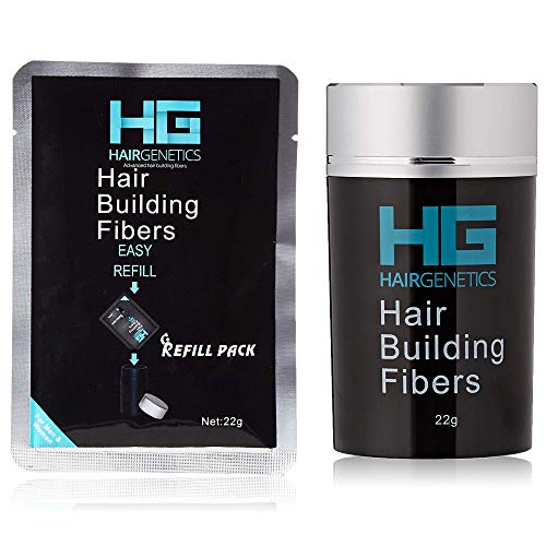 Hair Genetics Advanced Keratin Saç Yapı Elyafları-Dolum Paketi ile Konteyner (Koyu Kahverengi)