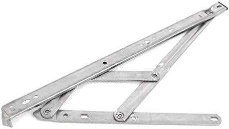 X-DREE 16-inç 304 Paslanmaz Çelik Kanatlı Pencere Sürtünme Menteşe Kalmak Gümüş Ton 2 adet(16 pulgadas de acero inoxidable 304
