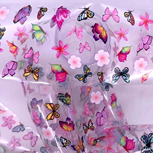 Butterfies Tırnak Folyo DIY Kelebek Nail Art Etiketler Tırnak Çıkartmaları Renkli Çiçekler Kelebek Tasarımlar için Kadın Gilrs