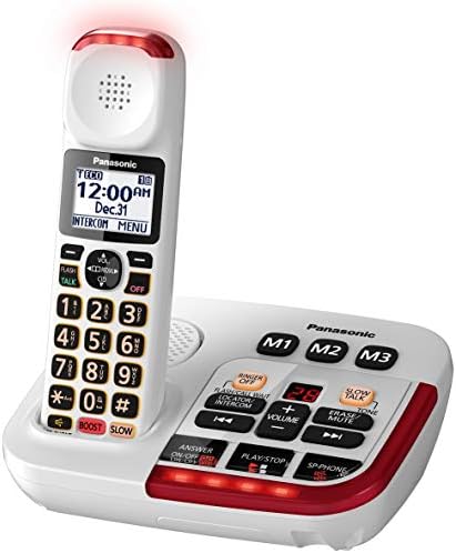 Panasonic KX-TGM420W Dijital Telesekreterli Güçlendirilmiş Telsiz Telefon, 2 Telefon, Beyaz
