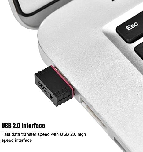 USB 2.0 Ağ Adaptörü, 2.4 G 600 Mbps Mini Kablosuz Adaptör Ağ Kartı Masaüstü Dizüstü PC için USB 2.0 WiFi Dongle Kablosuz Ağ Kartı,