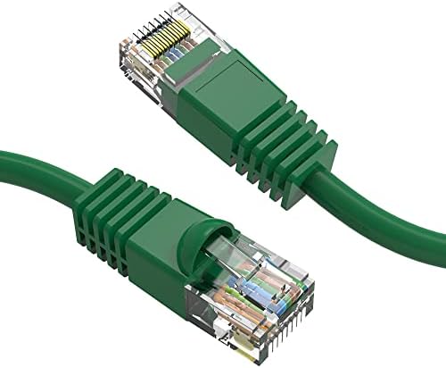 POWERFLUX Cat6 Ethernet Kablosu 35 Ft (50 Paket) - Cat6 Yama Kablosu, Cat6 Kablosu, Cat6 Ağ Kablosu, İnternet Kablosu - (Yeşil)