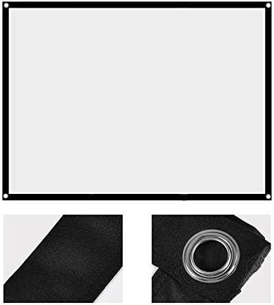 PUSOKEİ Projektör Perdesi Beyaz, 4: 3 Katlanabilir Projeksiyon Perdesi Kırışmaz, Ön veya Arka Projeksiyon, Açık Kamp Filmi için