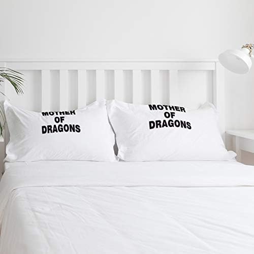 PartyShow 4 Parça Yatak Setleri Kraliçe, anne Dragons Yatak Odası Yorgan yatak çarşaf kılıfı ile 2 ADET Yastık Kılıfı için Kız