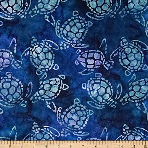 Michael Miller Batik Deniz Kaplumbağaları Mavi, Bahçedeki Kumaş