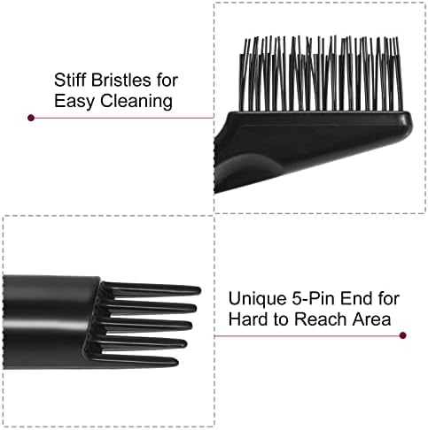 MECCANIXITY Saç Fırçası Temizleme Araçları Mini Tarak Sökücü Temizleme Kıl Fırça Ev Kullanımı için, siyah 3 Paketi