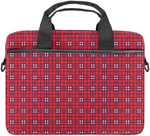 Ekose Kırmızı laptop çantası Kadınlar için Messenger omuzdan askili çanta 14.5 İn Laptop taşıma çantası İş Evrak Çantası Erkekler