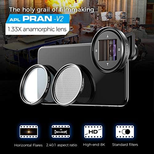Homyl 1.33 X Anamorfik Lens Film Yapımı Telefon Kamera Lens ile Yıldız Filtre ve CPL Filtre Lens Kalite Standartlarını Karşılamak,