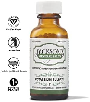 Jackson'ın 7 Kali sulph 6X-İlk Sertifikalı Vegan, Laktoz İçermeyen Schuessler Doku Hücresi Tuzu - ABD'de Üretildi (500 pelet)