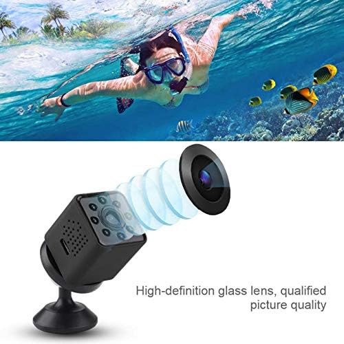 YYOYY Mini Spor Kamera-1080P WiFi Hareket DVR Kamera-Gece Görüşü-Geniş Açılı Lensli / 30m Su Geçirmez Kılıf-Açık Kapalı(Siyah)