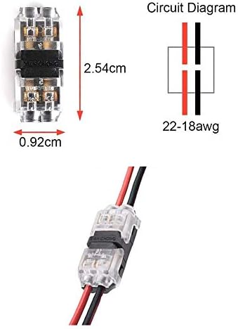Tel Konnektörler Genel I Tipi Tek Hatlı 2 Yollu Tel Konnektör LED Şerit veya Otomatik Kablo Bağlantısı için Lehimsiz