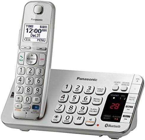 Panasonic KX-TGE270S Link2Cell Telesekreterli Bluetooth Özellikli Telefon Gümüş (Sertifikalı Yenilenmiş) (KX-TGE275S, KX-TGE274S,